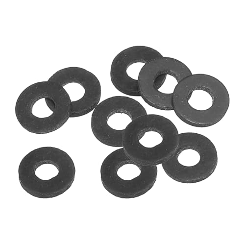 Image of PATIKIL M5 Rubber Flat Washer, 10 Pack 5mm ID 13mm OD 1.5mm Thick Sealing Spacer Gasket Ring for Faucet Pipe Water Hose Fastener Bolt, Black