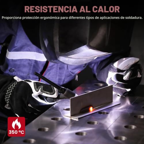 Guantes de soldadura de piel de cabra ARCCAPTAIN para soldar con comodidad en el taller 5