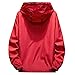 Generisch Winterjacke, Regenjacke Herren Wasserdichte Faltbar Mit Kapuze, Leicht Atmungsaktive Windbreaker Jacke (7XL, Red)