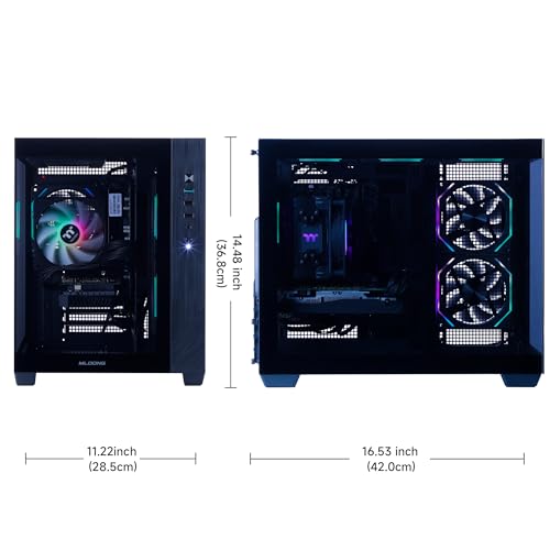 Image of MLOONG Gaming PC Desktop, AMD Ryzen 5 5500(6Core 12Threads Up to 4.2G),AMD Radeon RX 6500XT 4GB Graphics,16GB DDR4 RAM 3200MHz,500GB NVMe SSD,650W PSU,WiFi Prebuilt Tower Computer with Win11 Home