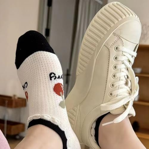Image of Benefeet Sox Cute No Show Socks for Women Low Cut Socks for Girls Liner Invisible Socks Cotton Flat Boat Loafer Socks