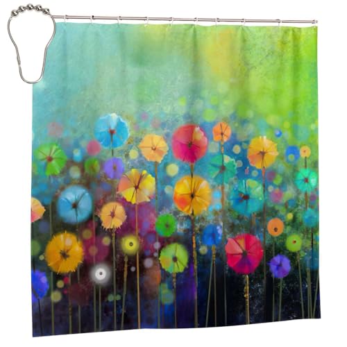 Rideau de douche de qualité supérieure en polyester imprimé abstrait 183 × 183 cm