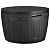 YITAHOME 33 Gallon Round Deck Box, Outdoor Storage Box for Patio Furniture,Patio Table for Cushion, Pool Accessories, Waterproof Resin & Easy Assembly & Lightweight, Black