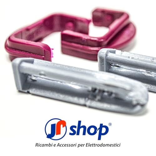 Jpshop Befestigungsset vorne und hinten für Schienen für Spülmaschinenkorb anpassbar Beko – 4 Stück