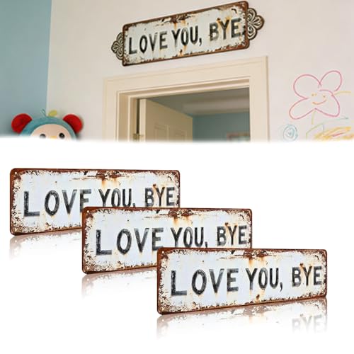 Love You, Bye – Vintage Metal Wall Sign, Love You