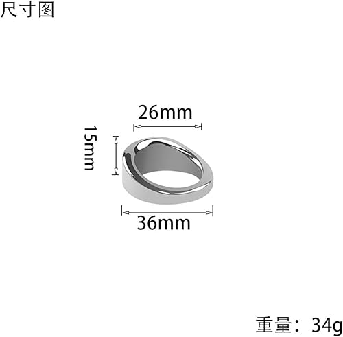 Miniatura 6 de Anillo de peso de metal de acero inoxidable, anillo de polla de juguete sexual para adultos, anillo de resistencia al prepucio (color  diámetro
