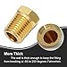 Boeray 1/4 Inch NPT Male Thread to 1/8 Inch NPT Female Thread Brass Pipe Fitting, Reducing Hex Head Hose Bushing Adapter Convert Pack of 2