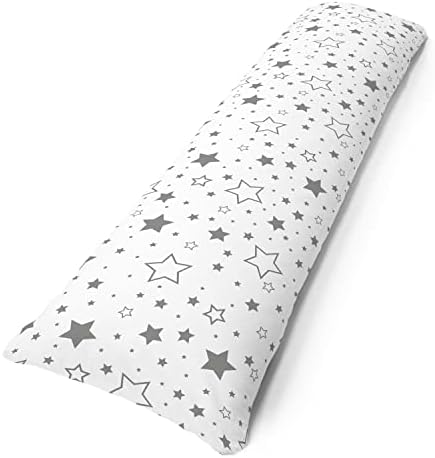 Amilian Poszewka na poduszkę do spania na boku; poszewka na poduszkę do karmienia: ok. 150 x 40 cm na poduszkę do przechowywania; komfortowa poduszka; poszewka wymienna; zdejmowana i nadająca się do prania dmuchawiec szara