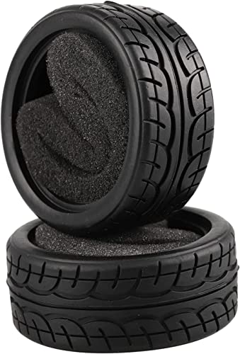 8pcs 1/10 on Road Soft Tires Tyres Fit for RC 1:10 Touring On Road Car Wheels Rim Black