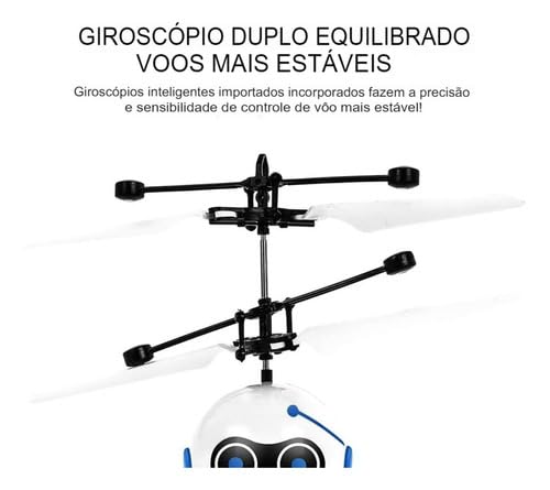 Mini Drone Robô Helicóptero Voador Infravermelho, Brinquedo