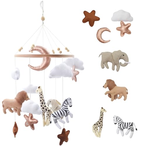 Coriver Mobile Baby Windspiele, Baby Mobile für Bett mit Tieren, Drehbar...