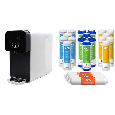 Express Water ROC001 UV Countertop Reverse Osmosis Water Filter System with Replacement Filter Set - 5 Stage RO Filtration and UV Purification