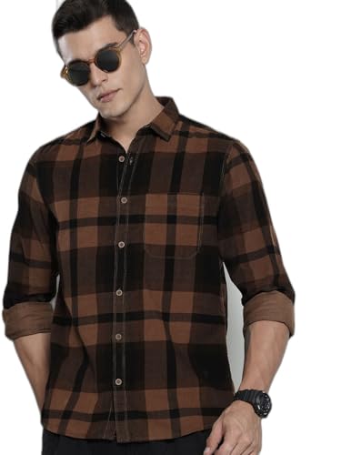 Image of The Indian Garage Co Men Regular Fit Printed Cutaway Collar Casual Shirt