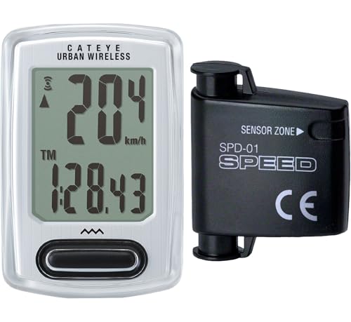 CATEYE Urban Wireless Cyclocomputer, White