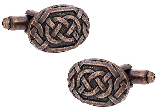 Cuff-Daddy Irish Celtic Cufflinks in Bronze-Tone with Presentation Gift Box | Perfect for an Irish Wedding Groomsmen Gift Idea