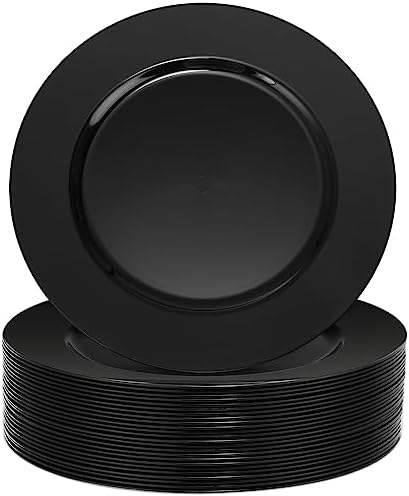 Black Charger Plates Bulk