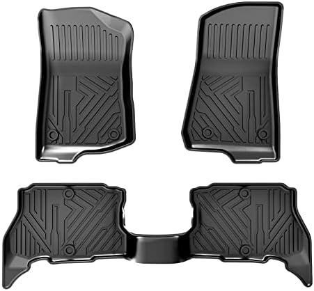 KUST Floor Mats for 2021-2023 Jeep Wrangler 4XE 4 Door (Not for 4XE 2 Door and JL Unlimited Models) All Weather Floor Mats Carpet Liners 2 Row Liner Set Black