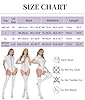 FEOYA Metallic Bodysuit for Women Patent Leather Catsuit Lingerie Short Sleeve Vinyl Skinny Bodysuit Pvc Jumpsuit Cosplay Clubwear White L-XL #5