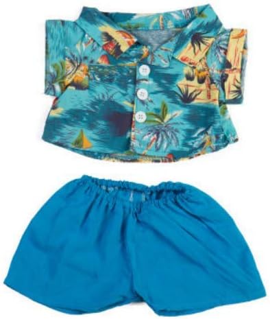Splodge Teddy Parties Hawaii Outfit Clothes - Bear Outfit - Bear Clothes - 16"/40cm - BEAR NOT INCLUDED