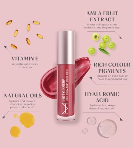 Image of House Of Makeup Non-sticky gloss | High-shine lip gloss for pigmented lips | Lip gloss with hyaluronic acid | Zero stickiness (Juicy Secrets)