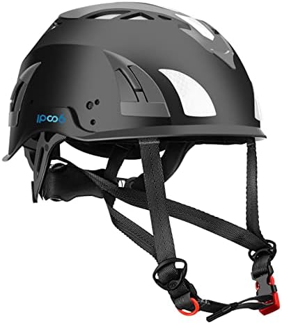 ipoob Adult Safety Hiking Climbing Caving Work Helmet (Large, Black)