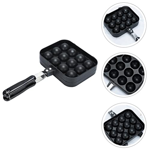 Yardwe Máquina de Waffle Com Alça Hong Kong Estilo de Bolha Máquina de Waffle Molde Pote Bolha Vara