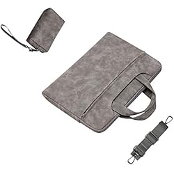 Maletin Para Portatil Parfois Maletín Compatible 13-15 Pulgadas MacBook Pro/DELL Lenovo HP Acer de Portátil,Poliéster Funda Blanda Protectora Multifuncional Bolso Gris Oscuro(con un Bolso pequeño) 13´´