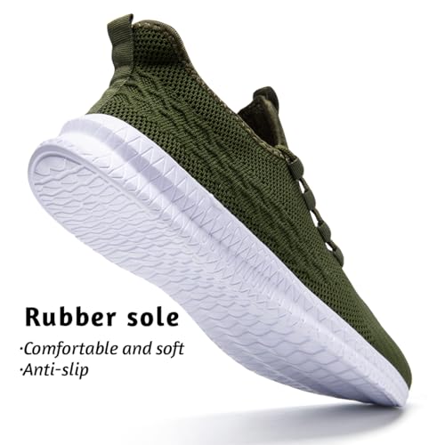 Image of DLWKIPV Mens Running Walking Shoes,Lightweight Breathable Mesh | Lace Up&Slip On,Non-Slip Sole&Cushioned Insole,Ideal for Gym,Tennis,Walking&Casual,All-Day Comfort