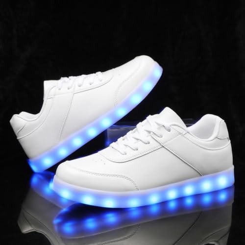 Image of SANYES LED Light Up Shoes for Women Men, Low-Top USB Rechargeable Glowing Sneakers, Luminous Dancing Shoes for Party Sports