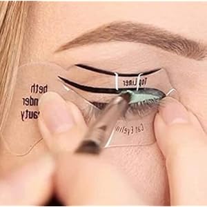 20 Piezas Plantillas Delineador-reutilizable Delineador ojos la plantilla Herramienta rápido Plantillas delineador para…