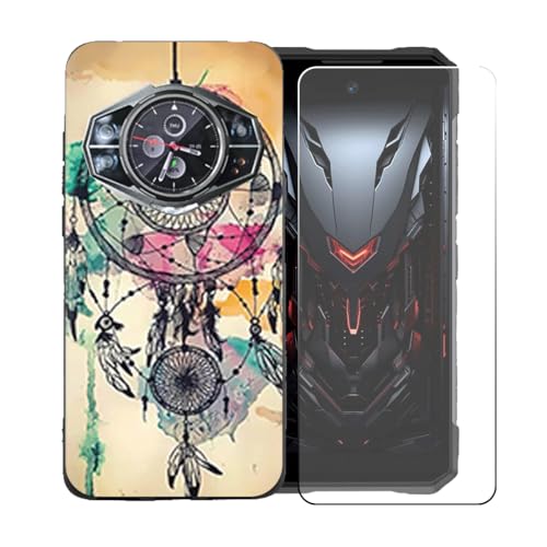 BMPNLSZ TPU Cover for Doogee S200 + HD Tempered Glass, Silicone Shell Bumper Protective Back Case - 9 Hardness Anti-Scratch Screen Protector for Doogee S200 (6,72") - OOYLLM28