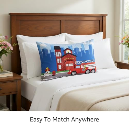 Image of Everyday Kids 2-Pack Standard Size Pillowcases fit Pillows 20 x 26 inch -100% Soft Breathable Microfiber - Perfect for Toddler Little Boy Twin /Full Size Bed - Rescue