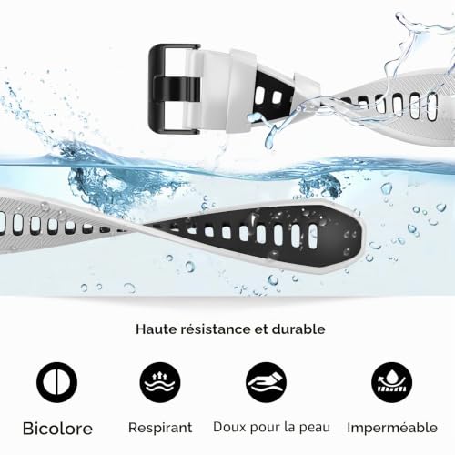 Bracelet silicone 22mm Garmin Forerunner 965 955 de remplacement - 3