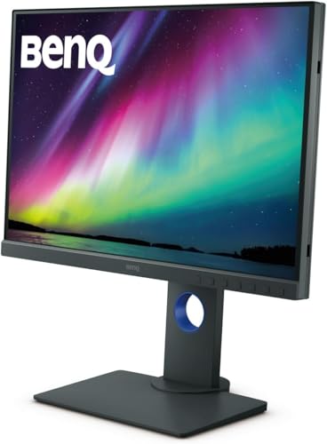 Image of BenQ SW240 24 inch 1920x1200 IPS 16:10 WUXGA Monitor| 99% Adobe RGB| 100% sRGB| 95% DCI-P3| Pantone Validated|Calman Verified|Delta E<2|H /W Calibration|3D-LUT| HDMI|DP|USB|DVI-DL|Shading Hood|(Grey)