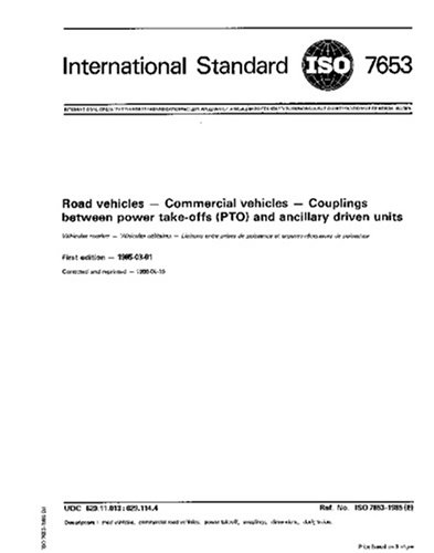 ISO 7653:1985, Road vehicles - Commercial vehicles - Couplings between ...