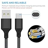 MENEEA Charger Charging Cable for PS5 Controller,for Xbox Series X,for Xbox Series S,for Nintendo Switch Controller,2 Pack 10FT Replacement USB C Cord Nylon Braided Type-C Ports Accessories Kit,Black - Image 4