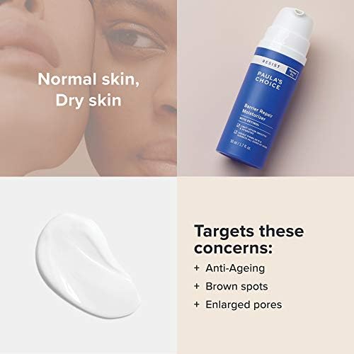 Paula's Choice RESIST Anti Ageing Barrier Repair Moisturiser - Hydrating Night Cream Softens Fine Lines & Wrinkles - Light Lotion for Soft Skin - with Retinol & Squalane - Normal to Dry Skin - 50 ml