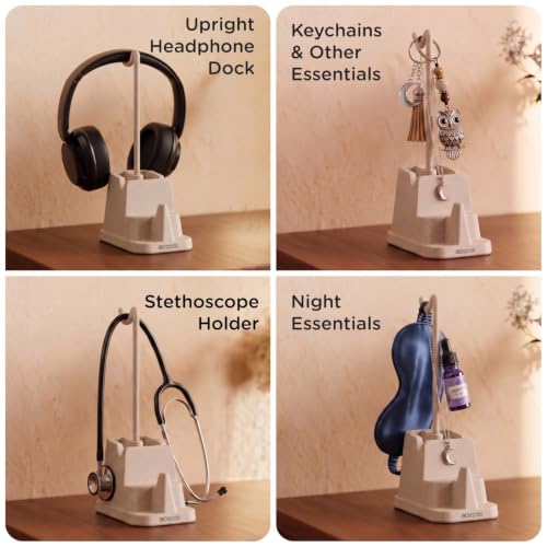 Image of eo 4-in-1 Pen Stand | Spectacle Holder + Headphone /Neckband Holder + Mobile Phone Stand + Desk Organiser | Space Saving Table Organizer for Office, Study, Bedroom | Desk Station Lite (Sustainable)