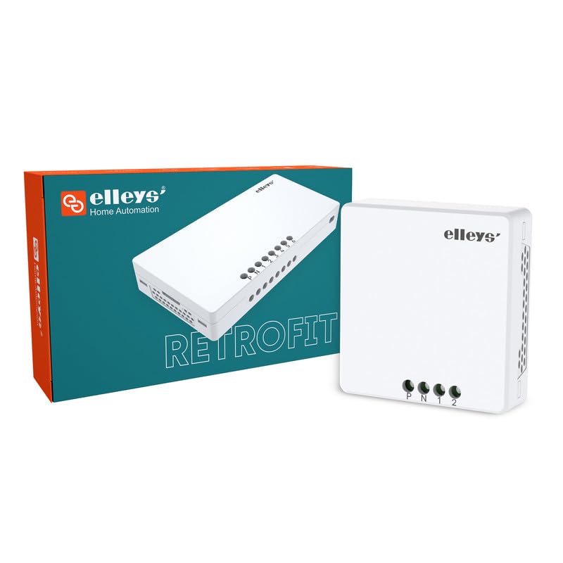 Elleys Retrofit Wi-Fi 2 Node Smart Switch For Home Automation (2 On/Off Switch) | Fits Into Existing Switchboard, No Hub Required | App Control | Voice Compatibilty With Alexa, Google Assistant(1 Pcs)