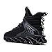 DUDHUH Running Shoes for Men Comfortable Athletic Cross Trainer Casual Walking Fashion Mens Tennis Sock Sneakers Black