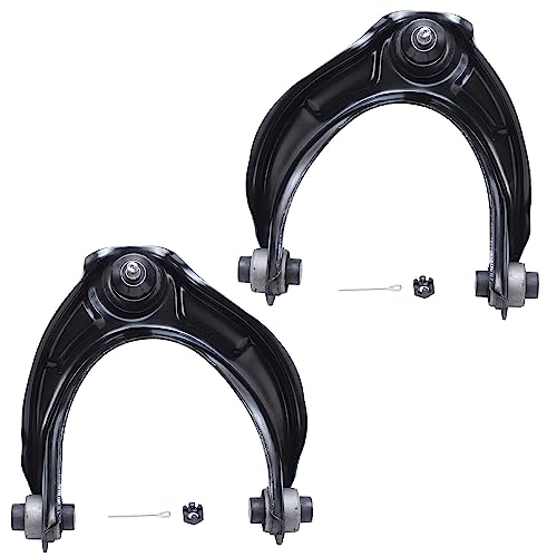 Image of Detroit Axle - Front Steering Knuckles & Wheel Hub Bearings Upper Control Arms Replacement for Honda Accord Acura TSX - 4pc Set