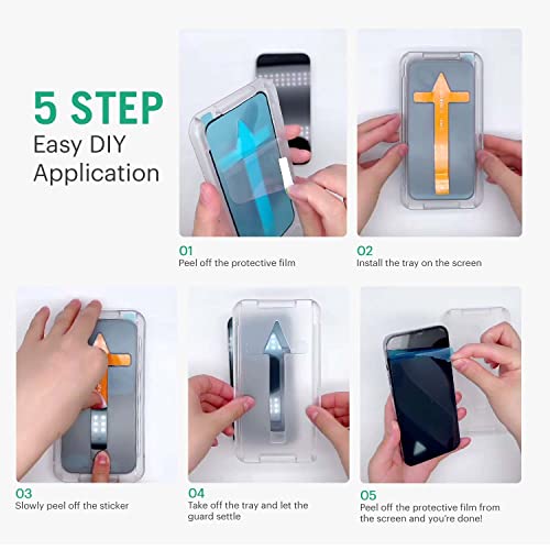 Image of DailyObjects 9D Tempered Screen Protector for iPhone 13 | Edge to Edge Tempered Glass Screen Protector | 9H Toughened Glass Screen Guard with Applicator