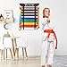 Winartton 8 Belts Karate Belt Display Rack with Stickers, Martial Arts Belt Display Holder, Taekwondo Belt Jiu Jitsu Belt BJJ Belt Karate Belt Display Hanging Holder for Adults