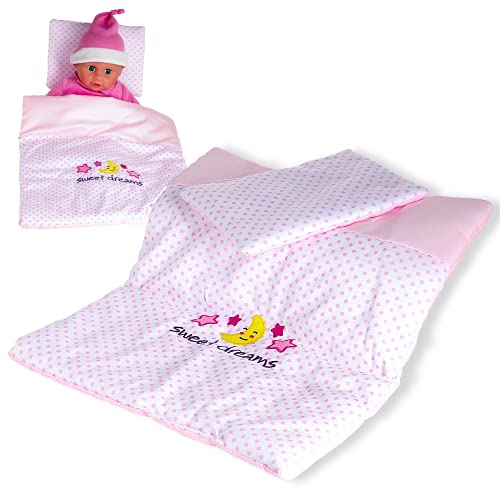 Smart-Planet Baby Rose Puppen Decke und Kissen-1 Set für Kinder zum Spielen Baby Puppe 33x18cm