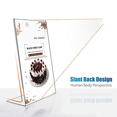 image for T-SIGN Acrylic Sign Holder 8.5 x 11, Slant Back Clear Table Top Plexi 