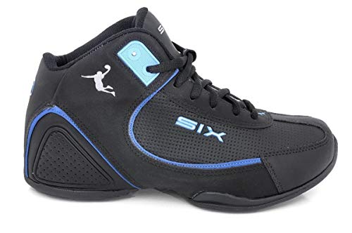 Tênis Masculino Basquete Six Street Original Cano Médio Preto e Azul 40