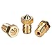 BIQU 3D-M6 0.4mm Brass Extruder Nozzle Print Head for 1.75mm Filament 3D Printer (Pack of 5pcs)