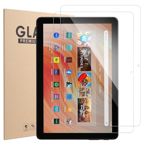 Xahpower 2 Stück Schutzfolie für Fire HD 10 Kids Pro/ 10 Kids/Fire HD 10 Tablet 13./11. Generation, (2023/2021 Release), 9H Härte, HD-Klar, Panzer Schutz Glas Displayschutz Folie