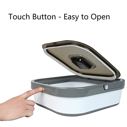 Homsis Pet Food Storage Containers, 14 Lb Airtight Dog Treat Container/Cat Food Container, Collapsible Space Saving Pet Food Container #TOP3