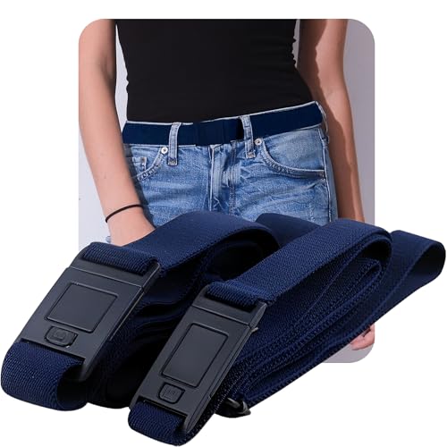 Image of Womens Belts for Jeans, Invisible Flat Buckle Belt, Adjustable Stretch Fit | Adjustable Invisible Belt with Flat Buckle, No Bulge, Comfortable All Day Fit for Jeans, Pants and Dress